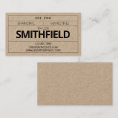 Vintager Industriezeitstil Visitenkarte (Vorne/Hinten)