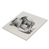 Vintager inländischer Esel-personalisierte Retro Fliese (Seite)