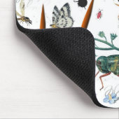Vintager Insektenbuchstabe und -poststempel Mousepad (Ecke)