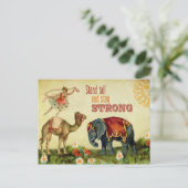 Vintager Inspirationstänzer Postkarte (Stehend Vorderseite)