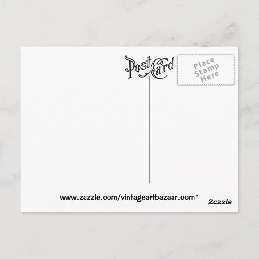 Vintager Inspirationstänzer Postkarte (Rückseite)