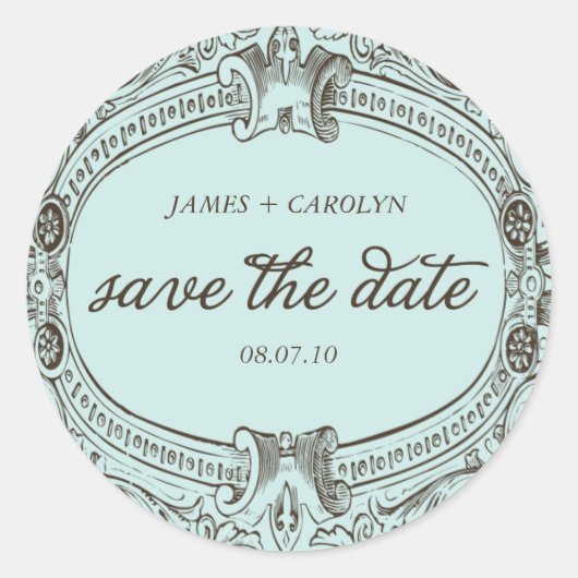 Vintager inspirierter Aufkleber (Vorderseite)