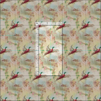 Vintager inspirierter Fasan-Vogel-Gewebe-Druck Stoff