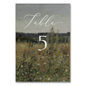 Vintager, inspirierter Hochzeitstisch Tischnummer (Vorderseite)