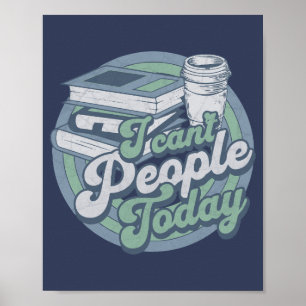 Vintager introvertierter Spaß ich kann Menschen he Poster