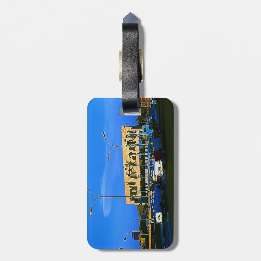 Vintager Irak Baghdad-Tahrir-Platz Gepäckanhänger (Rückseite vertikal)