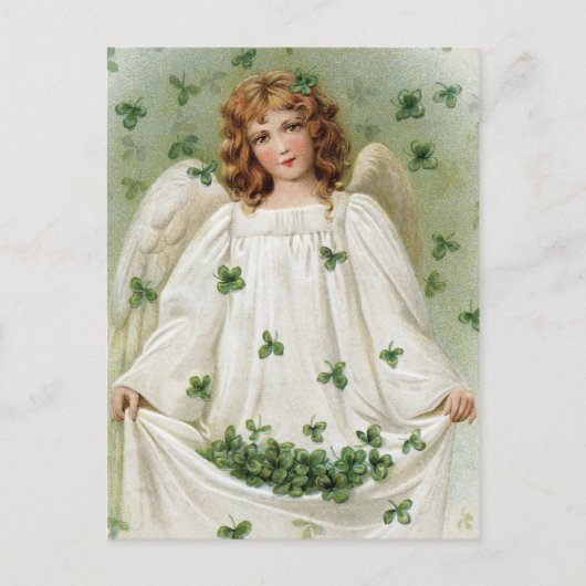 Vintager irischer Angel Postkarte (Vorderseite)