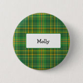 Vintager irischer karierter personlized Knopf Button (Vorderseite)