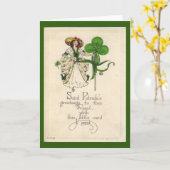 Vintager irischer St. Patrick's Day Karte (Gelbe Blume)