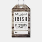 Vintager Irish Wood St Patrick's Day Geschenkanhänger (Vorderseite)