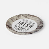 Vintager Irish Wood St Patrick's Day Pappteller (Schrägansicht)