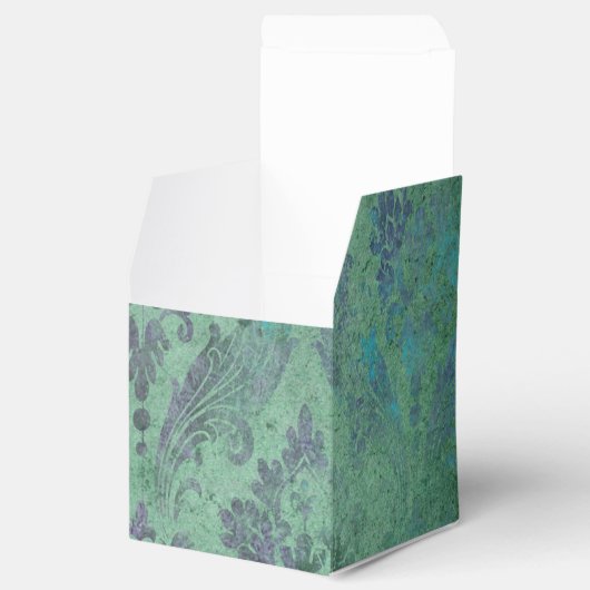 Vintager irisierender Damast Geschenkschachtel (Geöffnet)