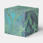 Vintager irisierender Damast Geschenkschachtel (Rückseite)