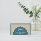 Vintager islamischer Blauarabischer Stil Visitenkarte (Stehend Vorderseite)