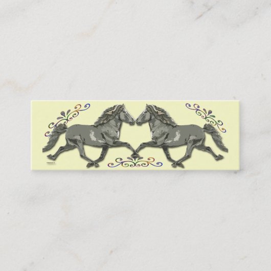 Vintager Isländer Mini Visitenkarte (Vorderseite)
