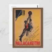 Vintager italienischer Basketball Postkarte (Vorne/Hinten)
