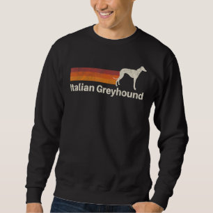 Vintager italienischer Greyhound Retro Mama Vater Sweatshirt