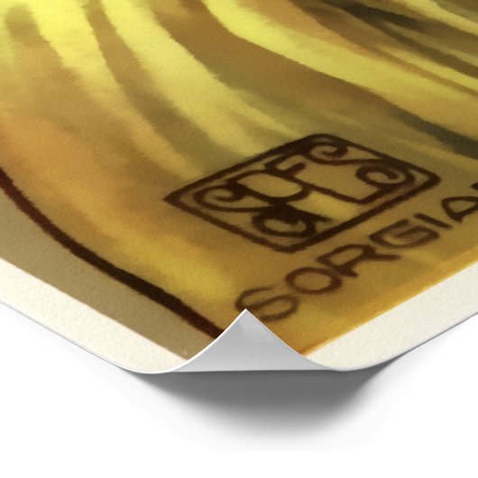 VINTAGER ITALIENISCHER WEIN 1900 POSTER (Ecke)