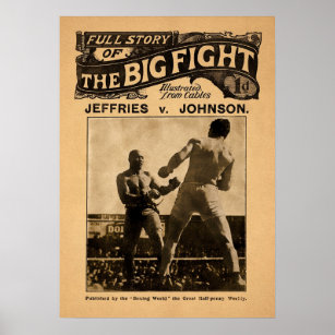 Vintager Jack Johnson / Jim Jeffries Magazine Poster