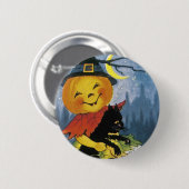 Vintager Jack o' Lantern Child Button (Vorne & Hinten)