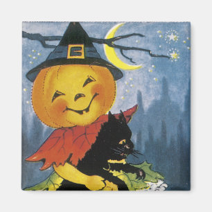 Vintager Jack o' Lantern Child Magnet
