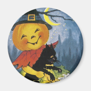 Vintager Jack o' Lantern Child Magnet