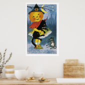 Vintager Jack o' Lantern Child Poster (Küche)