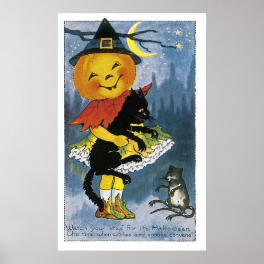 Vintager Jack o' Lantern Child Poster (Vorne)