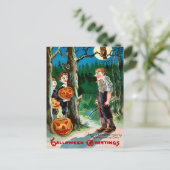 Vintager Jack o' Lantern Halloween Postcard Postkarte (Stehend Vorderseite)