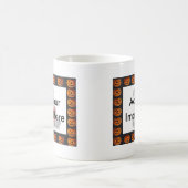 Vintager Jack o' Lantern-Rahmen-Musterbild Kaffeetasse (Mittel)