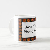 Vintager Jack o' Lantern-Rahmen-Musterbild Kaffeetasse (Vorderseite Links)