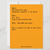 Vintager Jack o'Lantern & Kids Montage einladen Einladung (Rückseite)