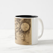 Vintager Jack o'Lanterns Gespräch Zweifarbige Tasse (VorderseiteRechts)