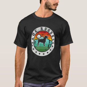Vintager Jack Russel Retro Dog Mama Vater T-Shirt