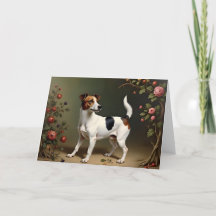 Vintager Jack Russell Blank Card