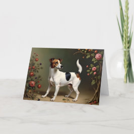 Vintager Jack Russell Blank Card Dankeskarte