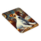 Vintager Jack Russell Terrier Painting Magnet (Rechte Seite)