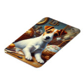Vintager Jack Russell Terrier Painting Magnet (Linke Seite)
