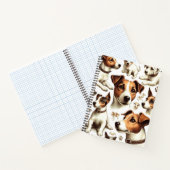 Vintager Jack Russell Terrier Seamless Notizblock (Innenseite)