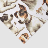 Vintager Jack Russell Terrier Seamless Seidenpapier (Ausschnitt)