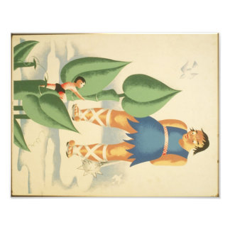 Vintager Jack und das WPA-Poster von Beanstalk Fotodruck