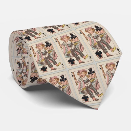 Vintager Jack von Clubs, die Kartendarstellung spi Krawatte (Gerollt)