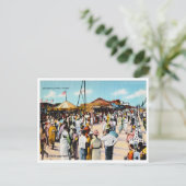 Vintager Jacksonville Beach, Florida Travel Postkarte (Stehend Vorderseite)