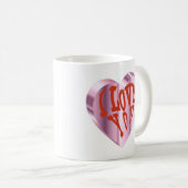 Vintager Jahrestag Valentine Kaffeetasse (VorderseiteRechts)