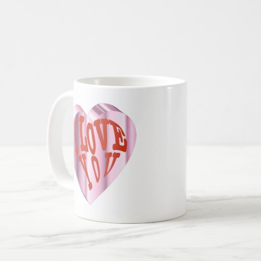 Vintager Jahrestag Valentine Kaffeetasse (Vorderseite Links)
