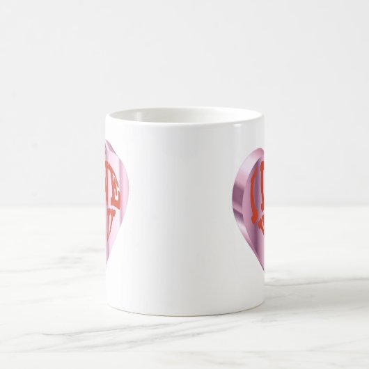 Vintager Jahrestag Valentine Kaffeetasse (Mittel)
