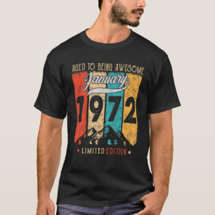Vintager Januar 1972 50 Jahre Alter Sonnenschein 5 T-Shirt