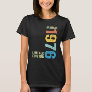 Vintager Januar 1976 47 Jahre alt 47. Geburtstag B T-Shirt