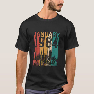 Vintager Januar 1984 40 Jahre alt, 40 Jahre alt T-Shirt