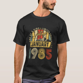 Vintager Januar 1985 40. Geburtstag Vintag Männer  T-Shirt